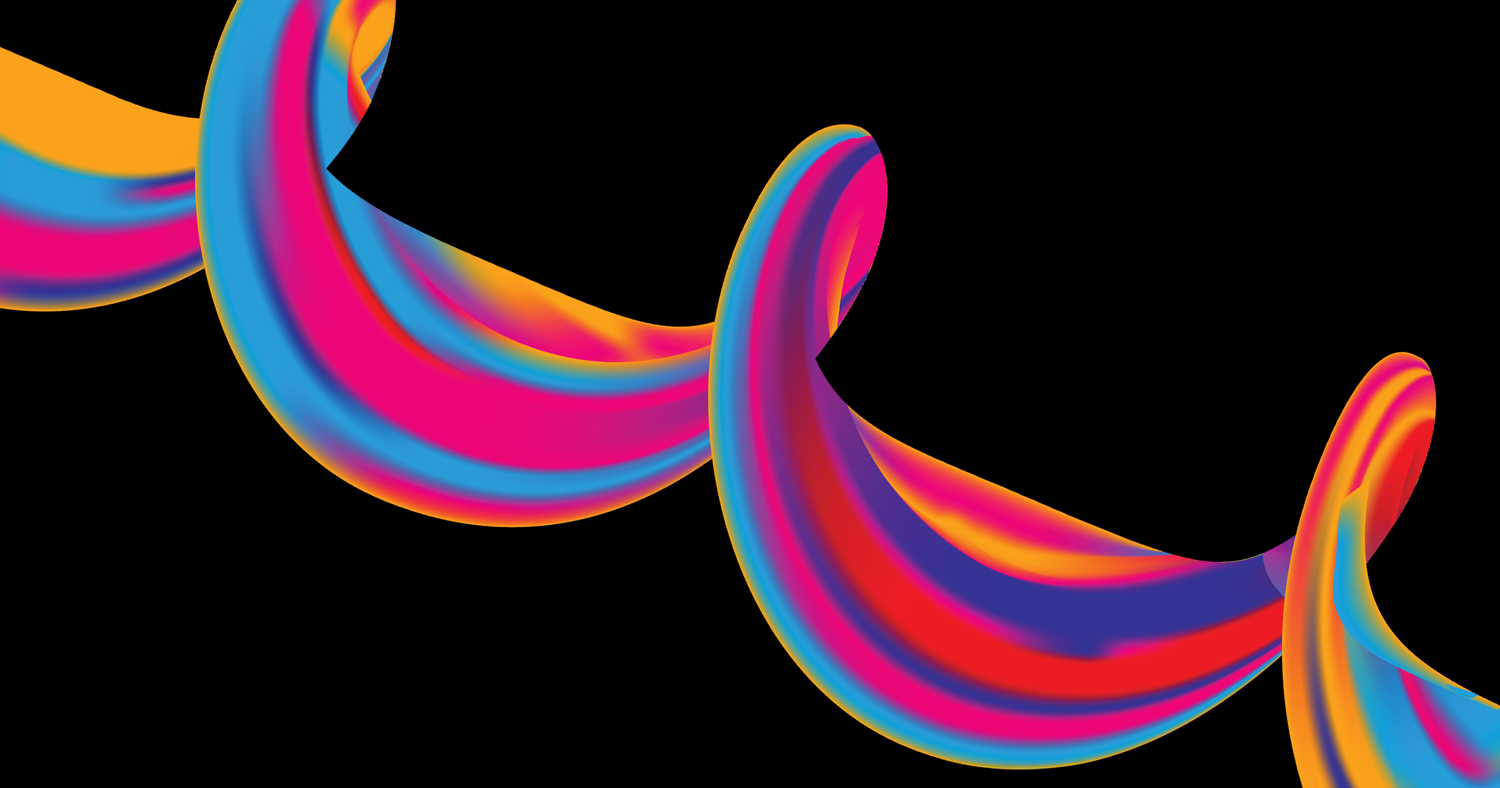 Illustration of colorful spiral.
